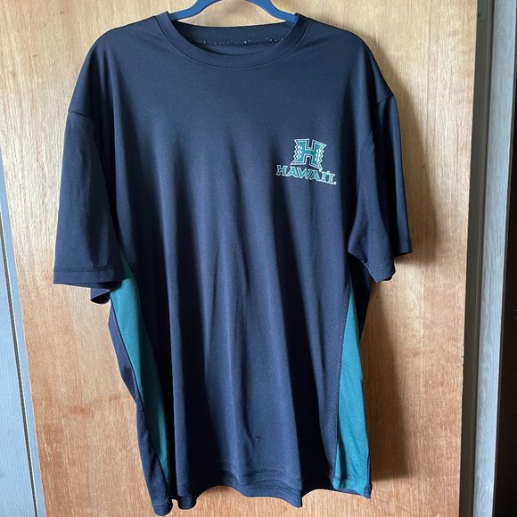 University of Hawaii Athletic Shirt, XL, black/green - Picture 1 of 3